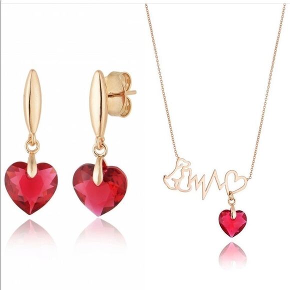 Swarovski necklace infinity MOM rose gold plated - Picture 1 of 8